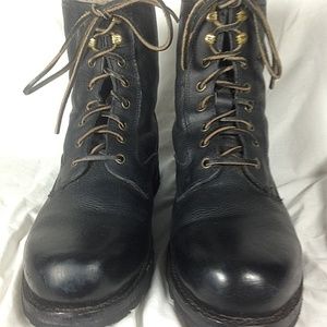 Frye Warren Boots Shearling Lined Black 9 1/2